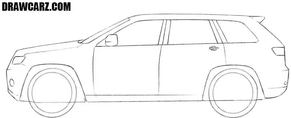 How to draw a SUV