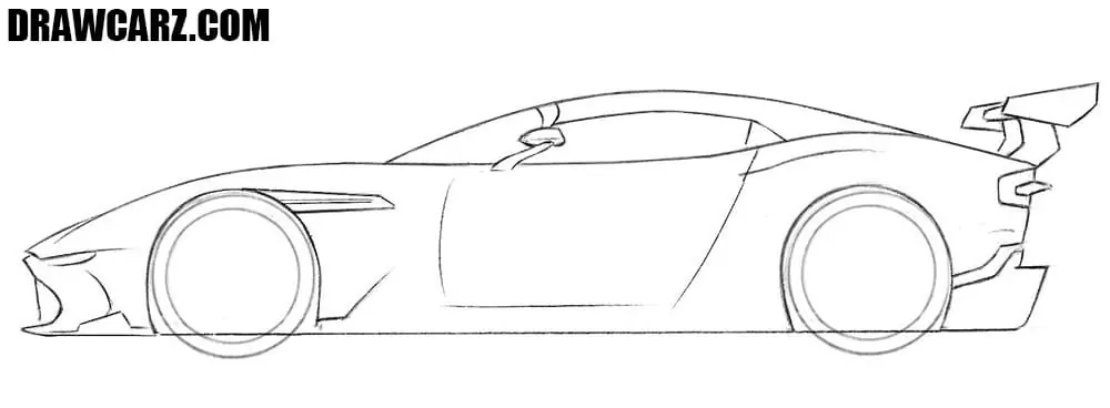 How to draw a super car