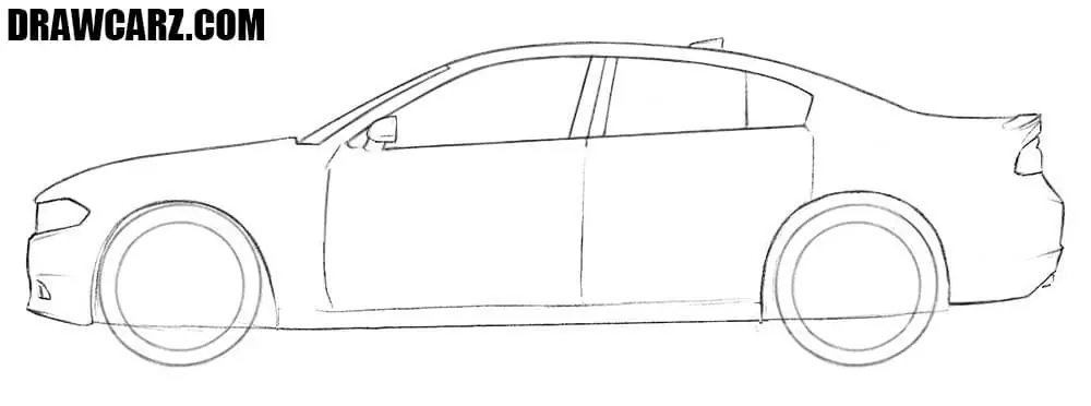 Learn how to draw a Dodge Charger