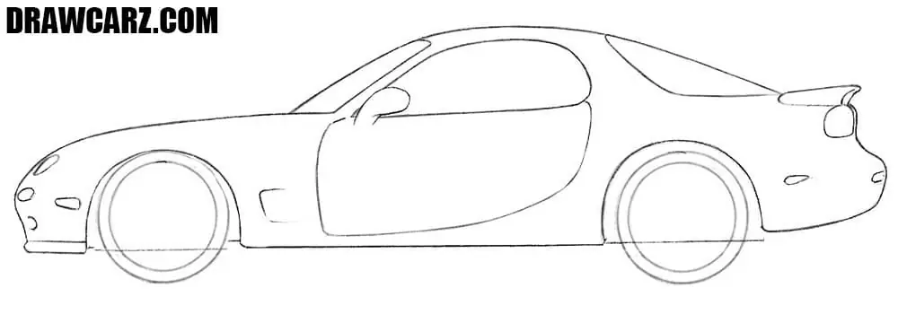 How to draw a Mazda