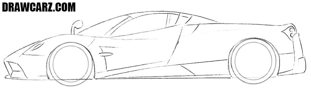 How to sketch a Pagani Huayra