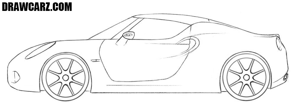 Alfa Romeo 4C drawing tutorial
