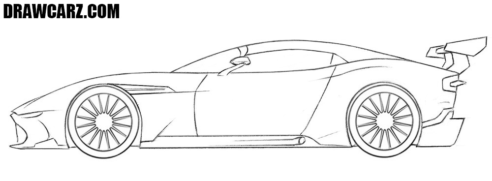 Racing Car drawing tutorial