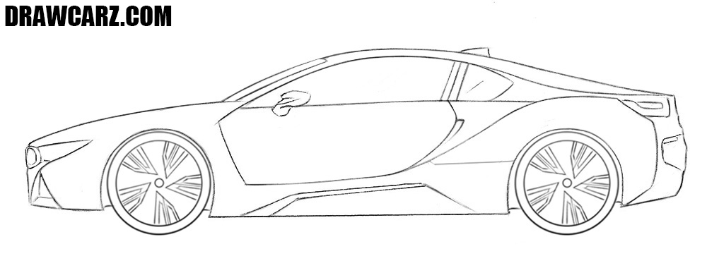 BMW i8 drawing tutorial