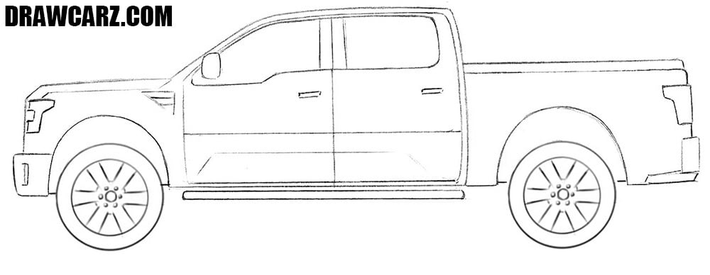 How to draw a Ford Tuscany step by step