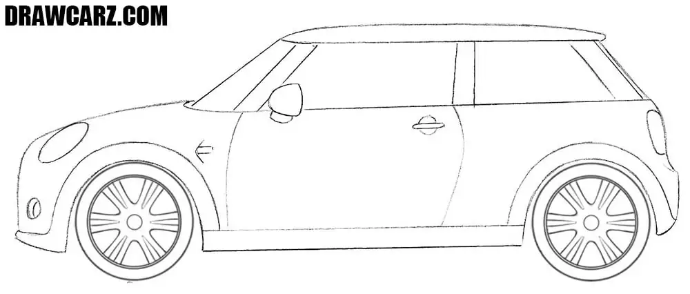 Mini Cooper drawing tutorial