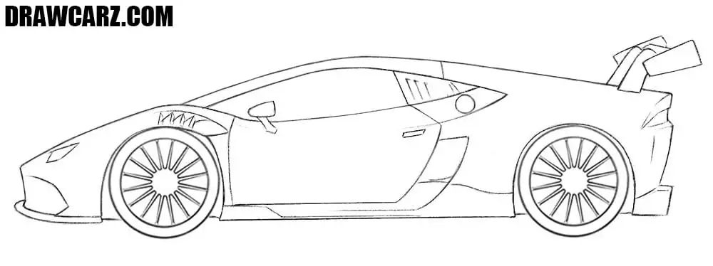 Race Car drawing tutorial