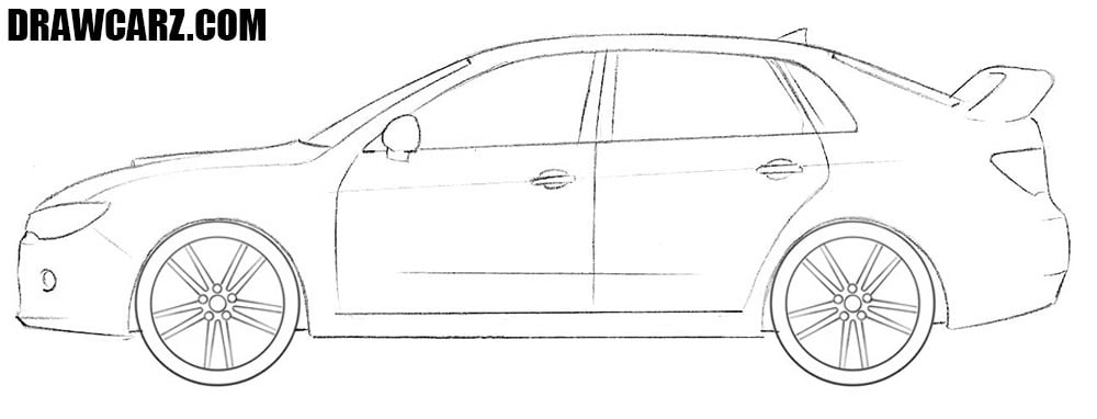 Subaru Impreza WRX drawing tutorial