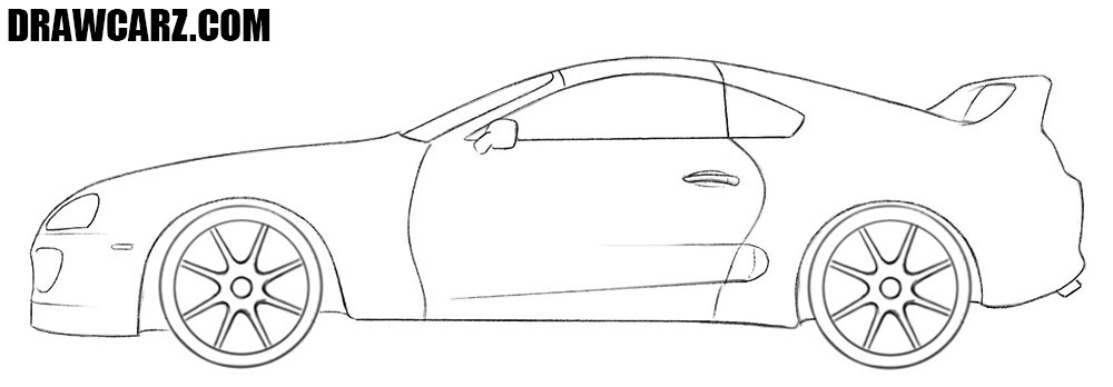 Toyota Supra drawing tutorial