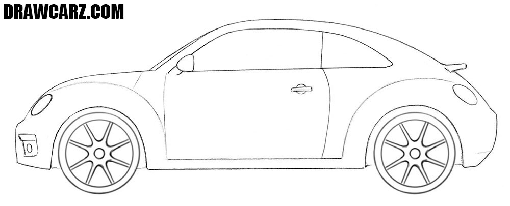 Volkswagen Beetle drawing tutorial