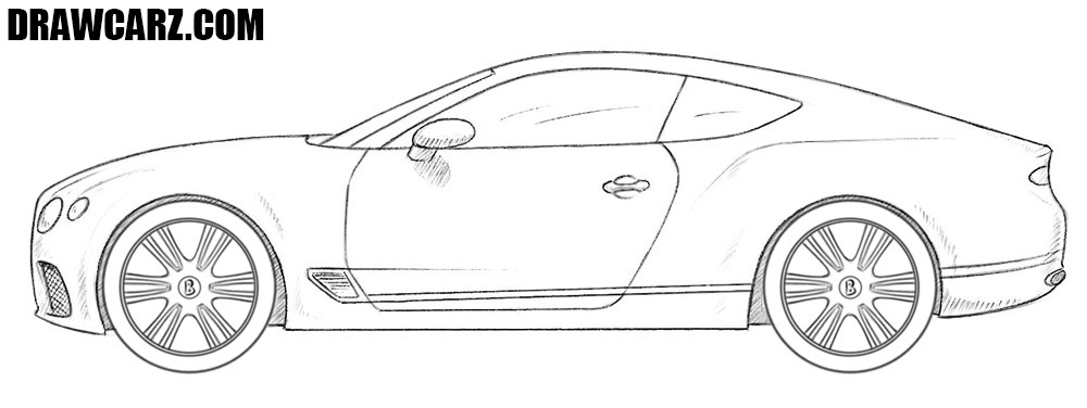 How to draw a Bentley Continental GT