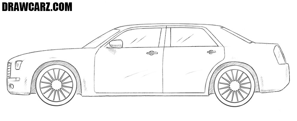 How to draw a Chrysler 300c