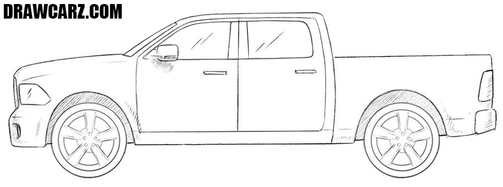 How to draw a Dodge Truck
