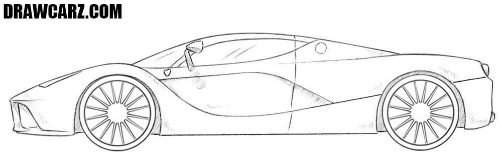 How to draw a Ferrari Car