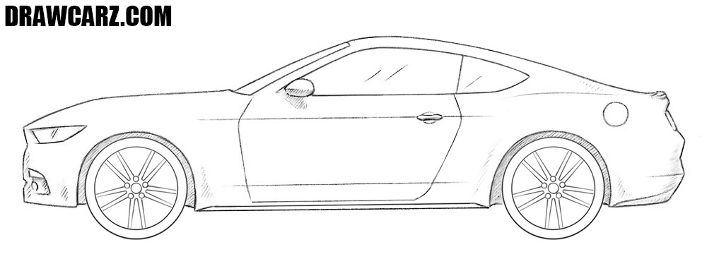 How to draw a Ford Mustang