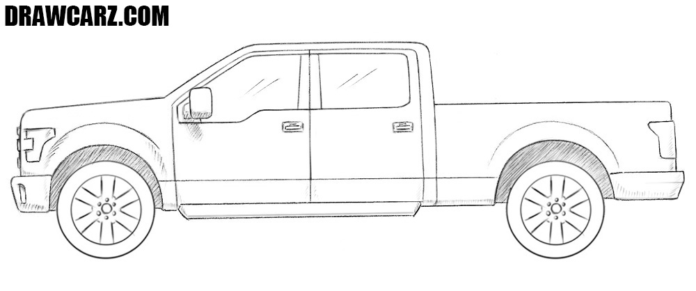 How to draw a Ford Truck
