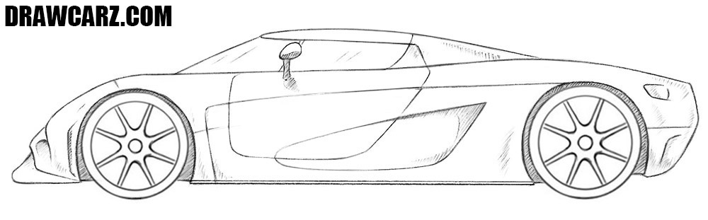 How to draw a Koenigsegg Regera