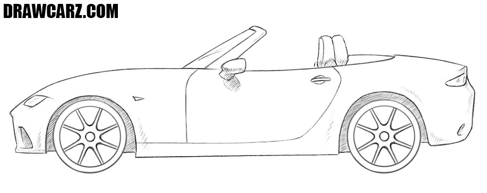 How to draw a Mazda MX-5