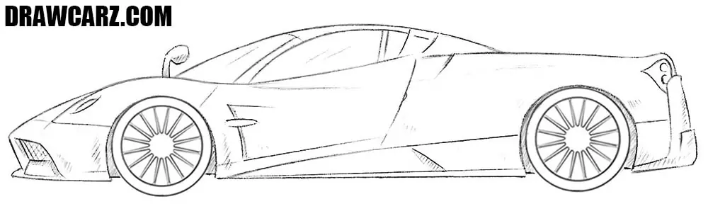 How to draw a Pagani Huayra