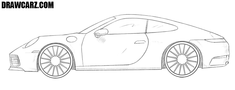 How to draw a Porsche 911