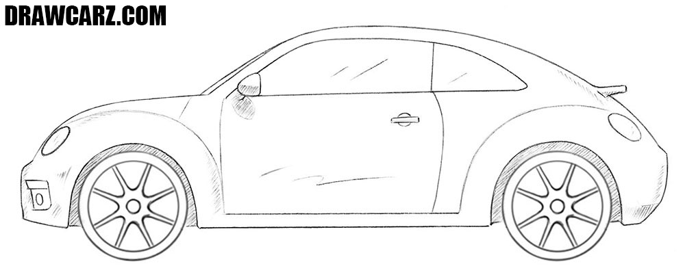 How to draw a Volkswagen Beetle