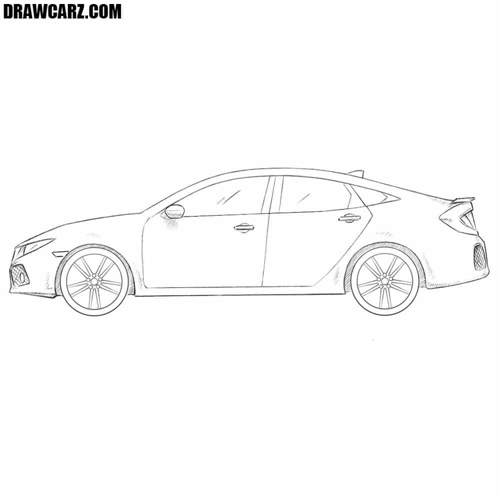 My sketch of Honda Civic TypeR  rHonda