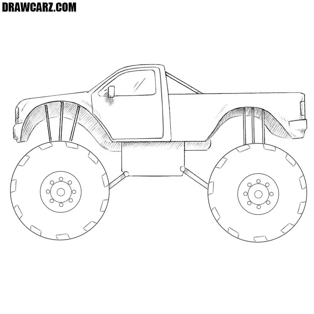 How to Draw a Monster Truck