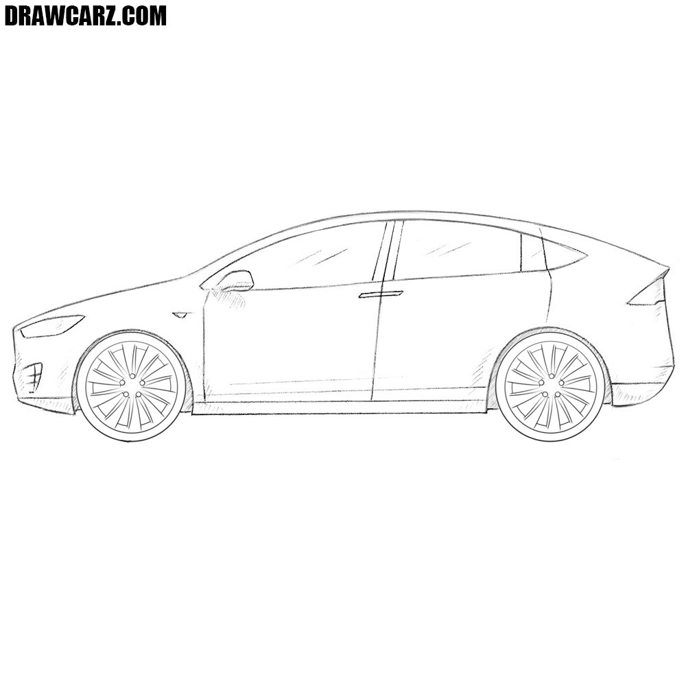 How to Draw a Tesla Model X