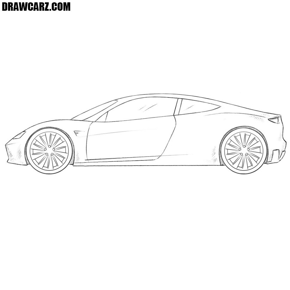 How to Draw a Tesla Roadster