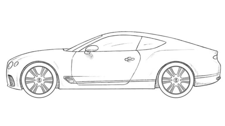 how to draw a Bentley Continental featured image