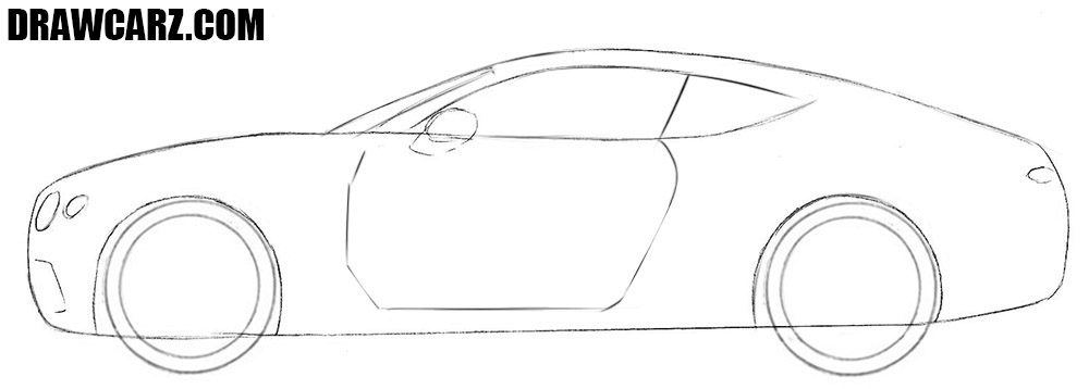 Depict the door, large rims, and wheel arches