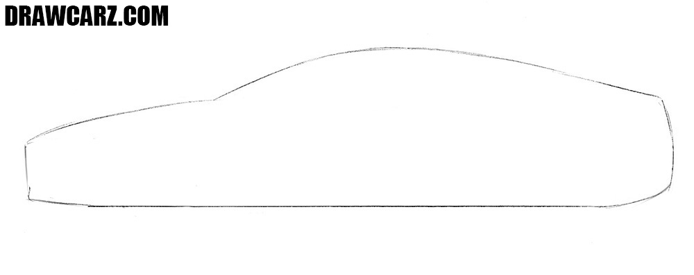 Sketch the futuristic body contour