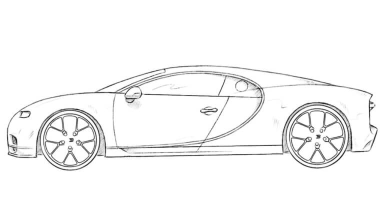 how to draw a Bugatti Chiron featured image