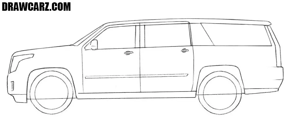 Refine the SUV’s angular side profile