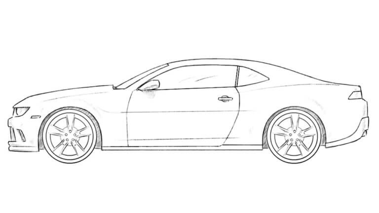 how to draw a Chevrolet Camaro featured image