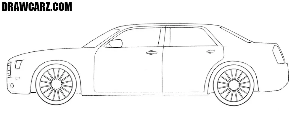 Add the rims with a luxury multi-spoke design