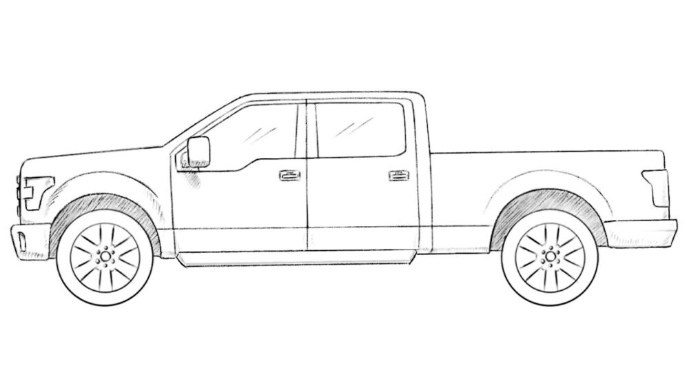 how to draw a ford truck featured image