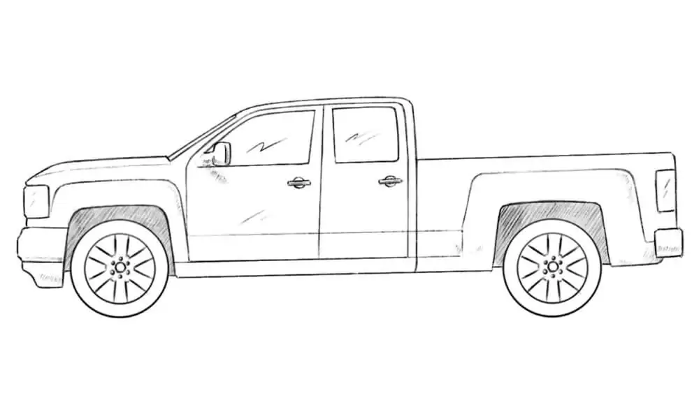 how to draw a GMC truck featured image