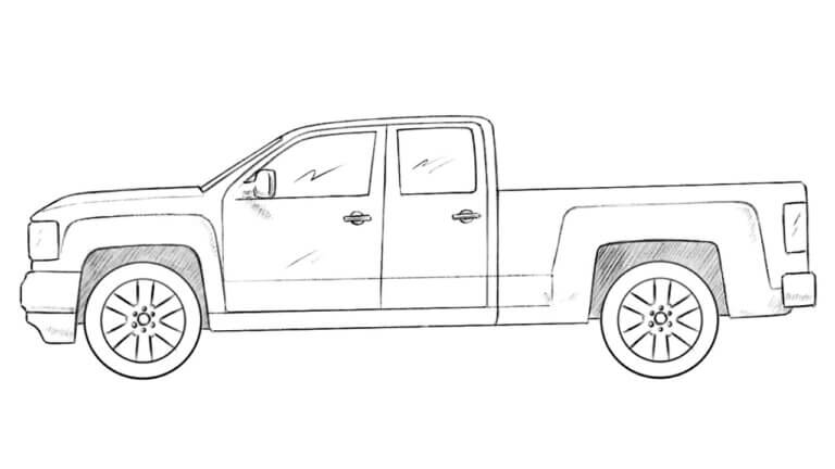 how to draw a GMC truck featured image