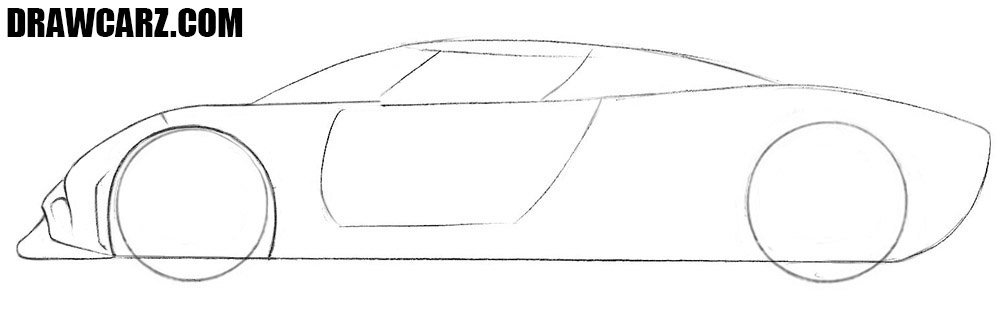 Draw out the Koenigsegg aerodynamic front