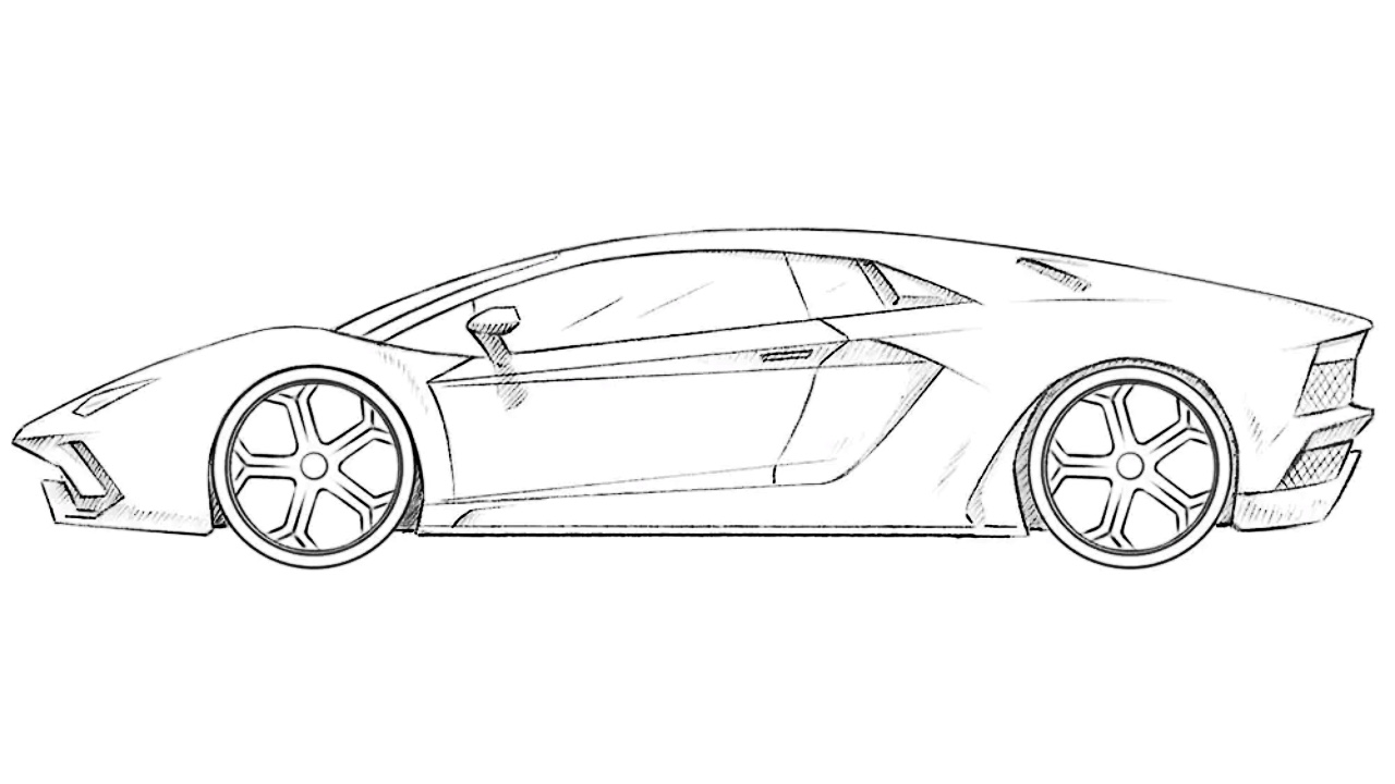 how to draw a lamborghini-aventador featured image