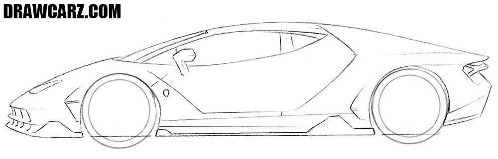 Detail the Lamborghini Centenario skirt area