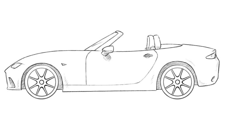 how to draw a mazda mx 5 featured image