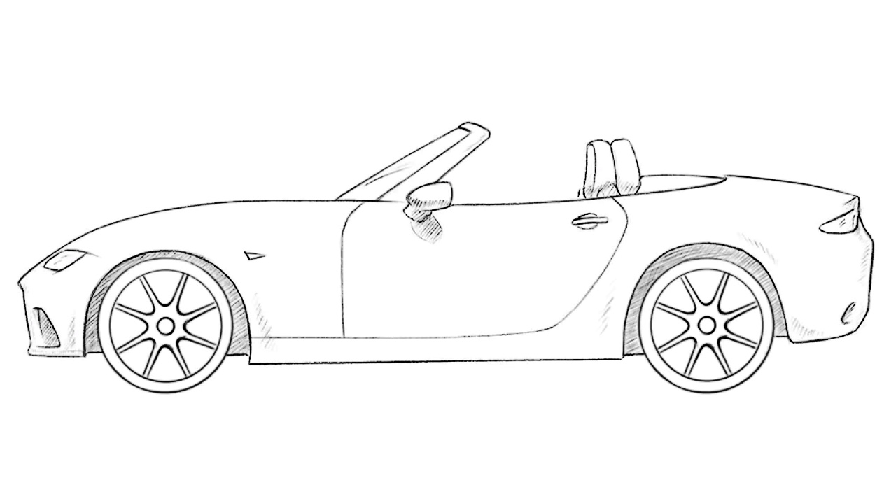 how to draw a mazda mx 5 featured image