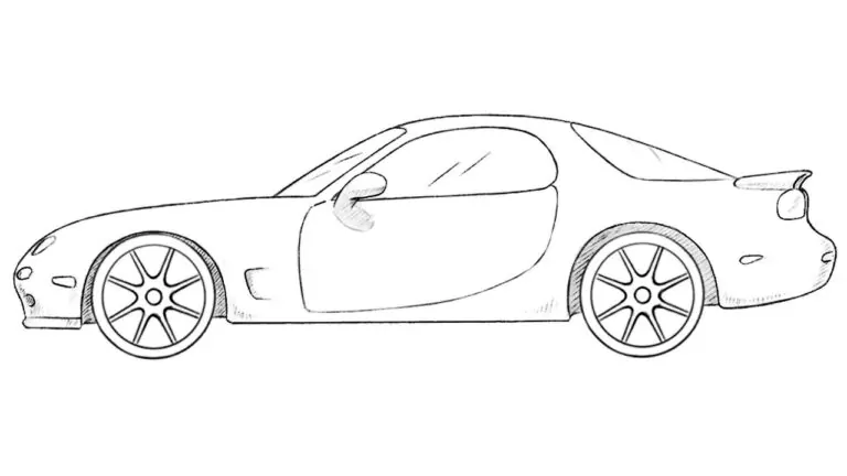 how to draw a mazda rx 7 featured image
