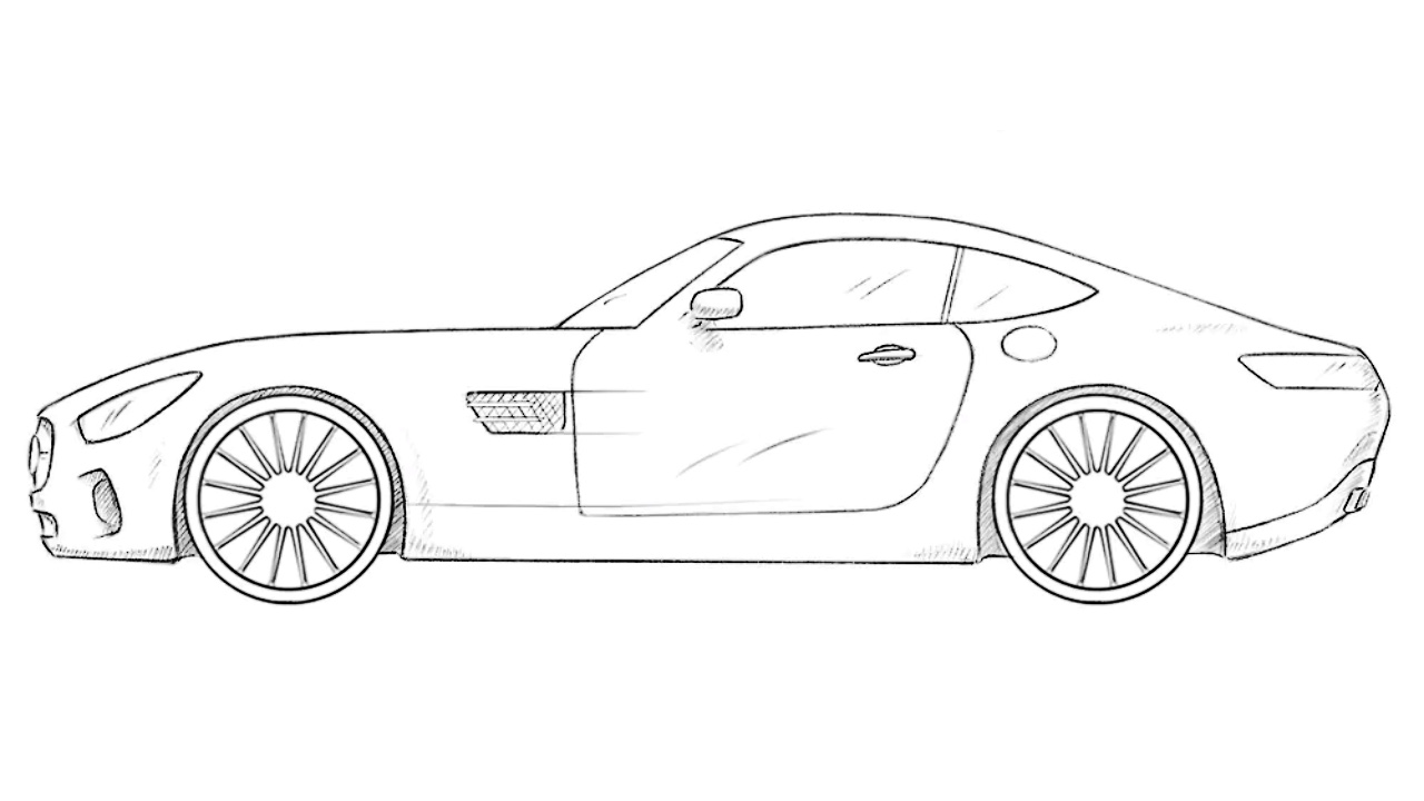 how to draw a mercedes amg gt featured image