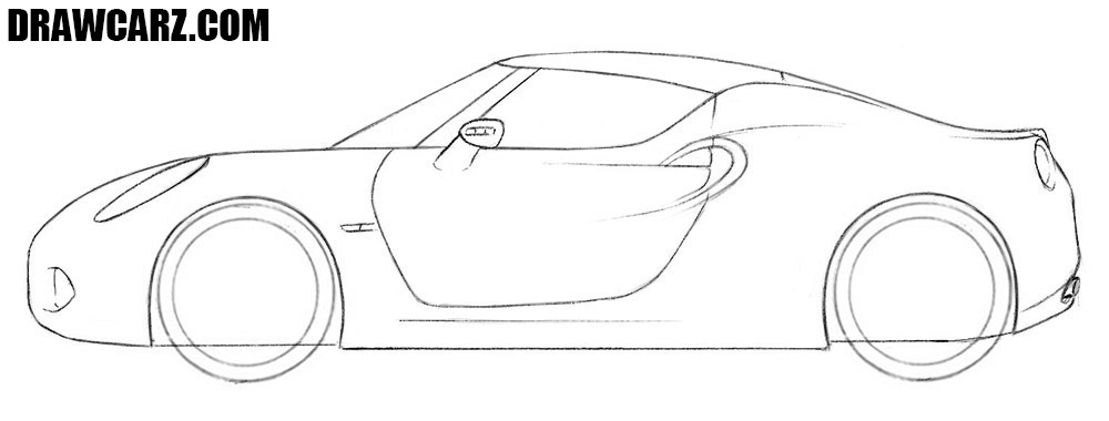 Trace the long coupe door and air intake
