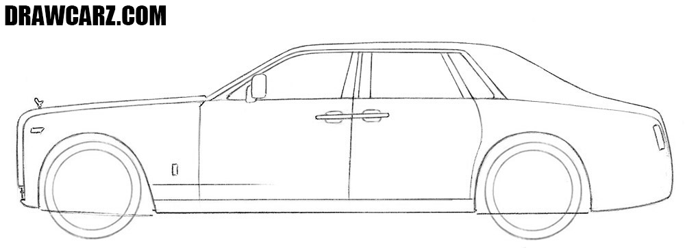 Draw the signature Rolls Royce doors