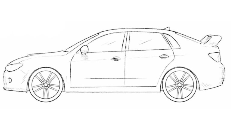 how to draw a subaru impreza wrx featured image