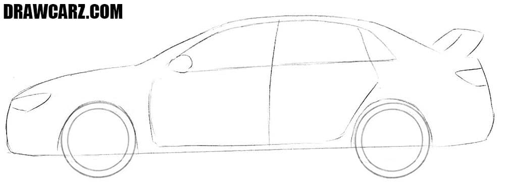 Define WRX’s spoiler and door shapes
